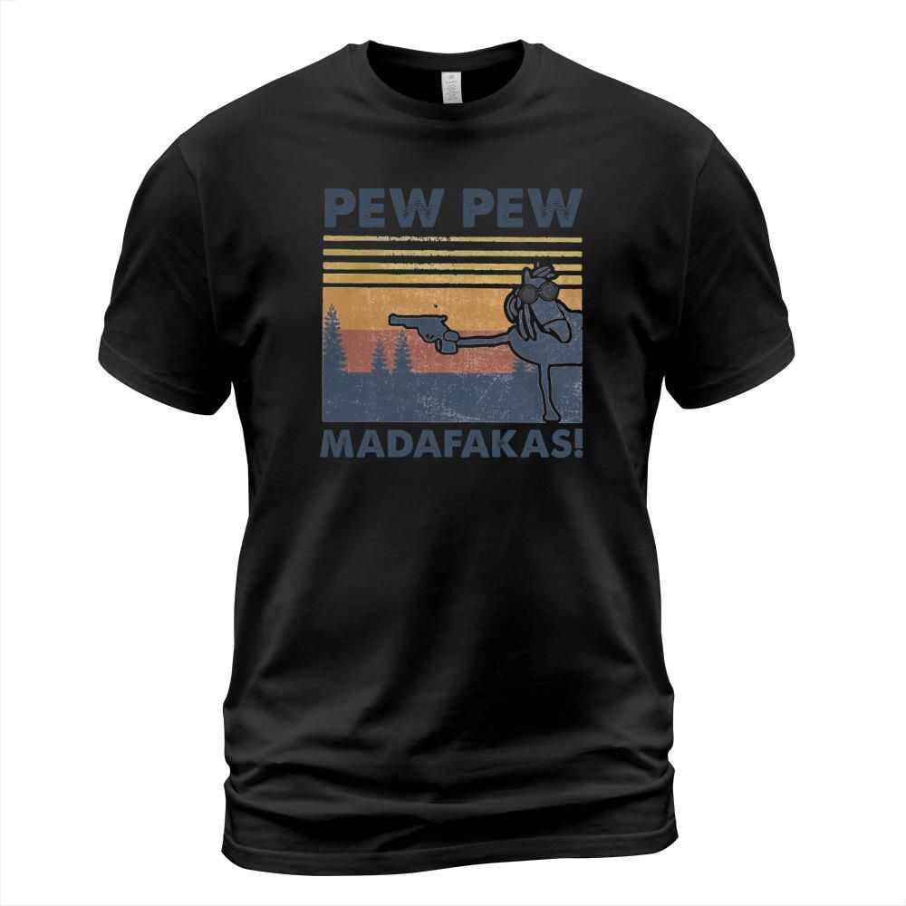 Horse Pew Pew Madafakas Vintage T-Shirt Unisex