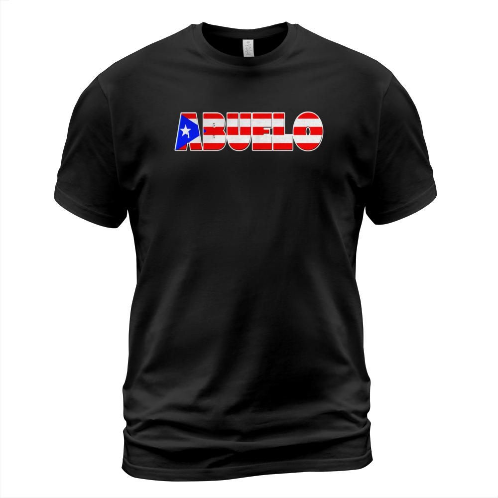 Mens Puerto Rican Flag Abuelo Tee-Shirt for Hispanic Grandfather T-Shirt Unisex