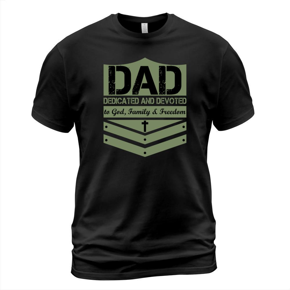 Dad God Family Freedom Happy Fathers Day T-Shirt Unisex