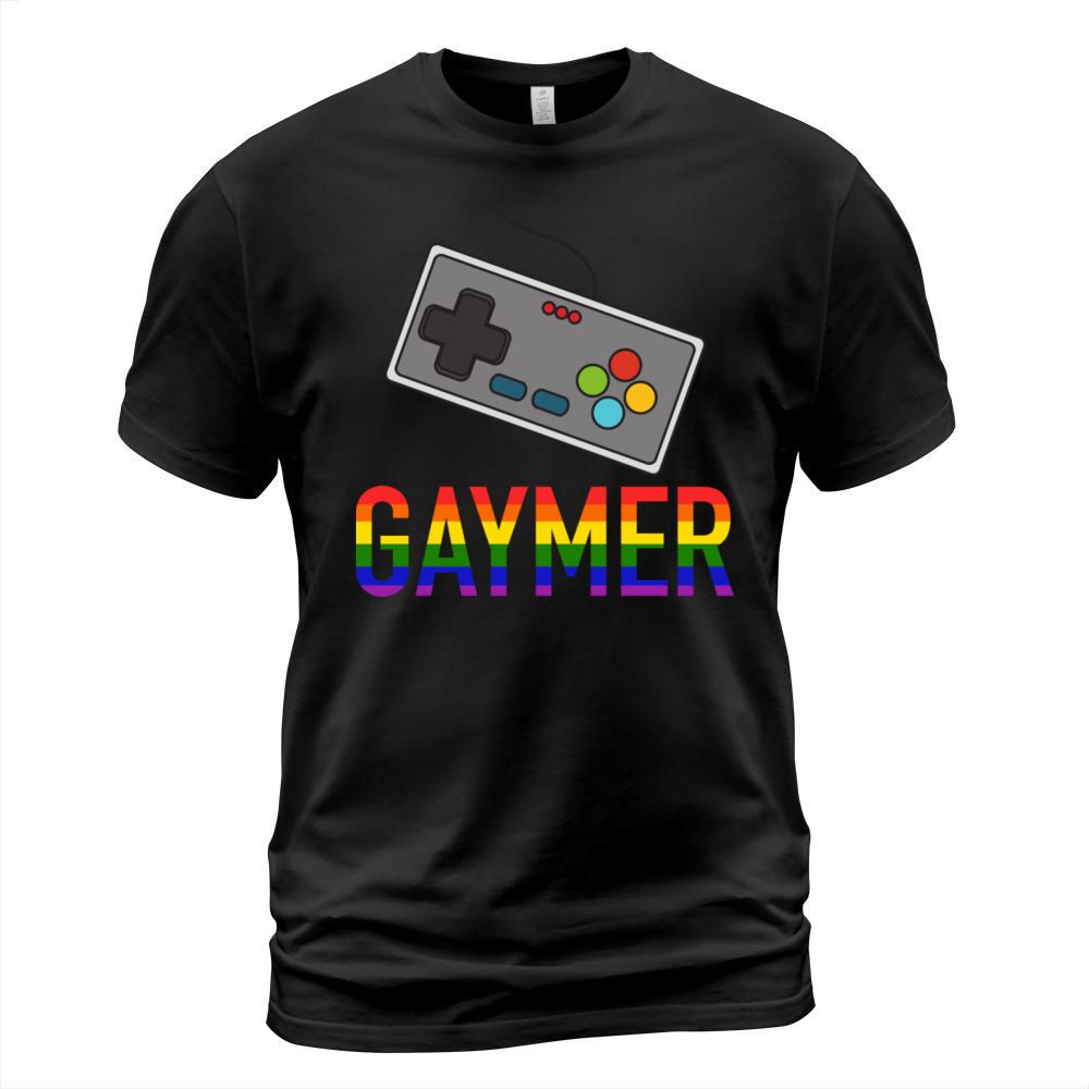 Controller Rainbow Gamer Gaymer LGBT Gaming T-Shirt Unisex