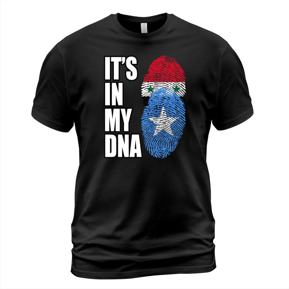 Syrian And Somali Vintage Heritage DNA Flag T-Shirt Unisex