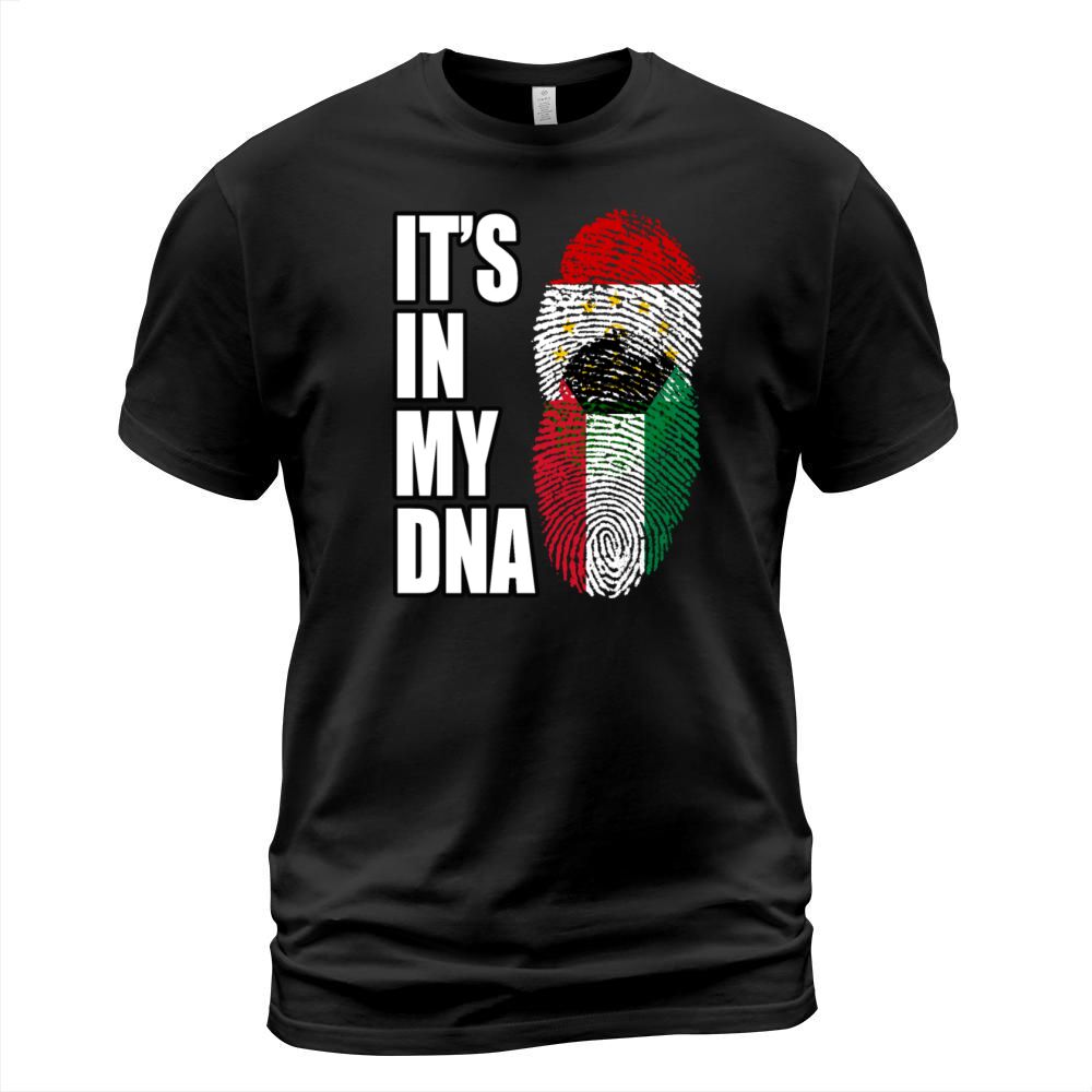 Tajikistani And Kuwaiti Vintage Heritage DNA Flag T-Shirt Unisex