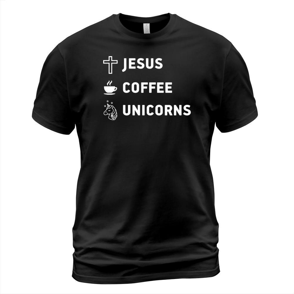 Jesus Coffee Unicorns T-Shirt Unisex