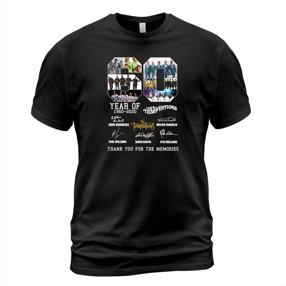 60 Year of The Temptations 1960-2020 thank you for the memories shirt T-Shirt Unisex