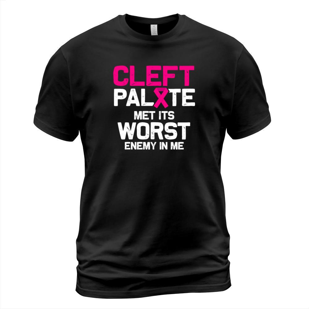 Cleft Palate Lip Knowledge Strong Awareness print T-Shirt Unisex