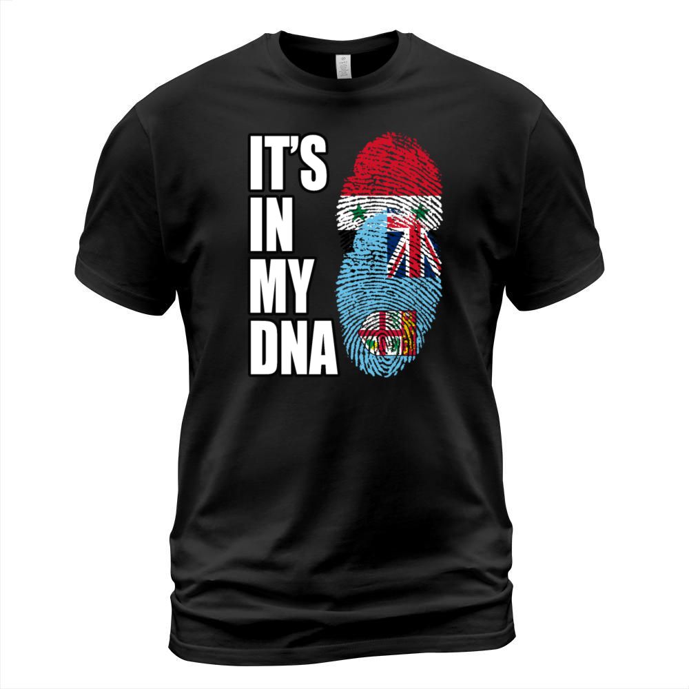 Syrian And Fijian Vintage Heritage DNA Flag T-Shirt Unisex