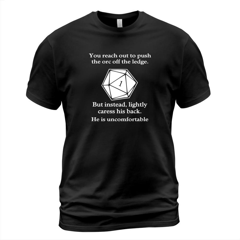 You reach out to push the ore off the ledge But instead lightly caress his back He is uncomfortable T-Shirt Unisex