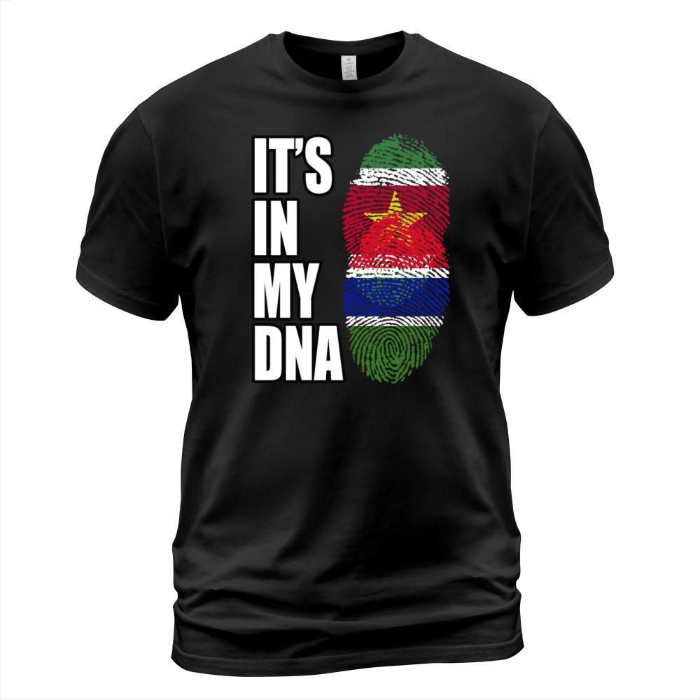 Surinamese And Gambian Vintage Heritage DNA Flag T-Shirt Unisex