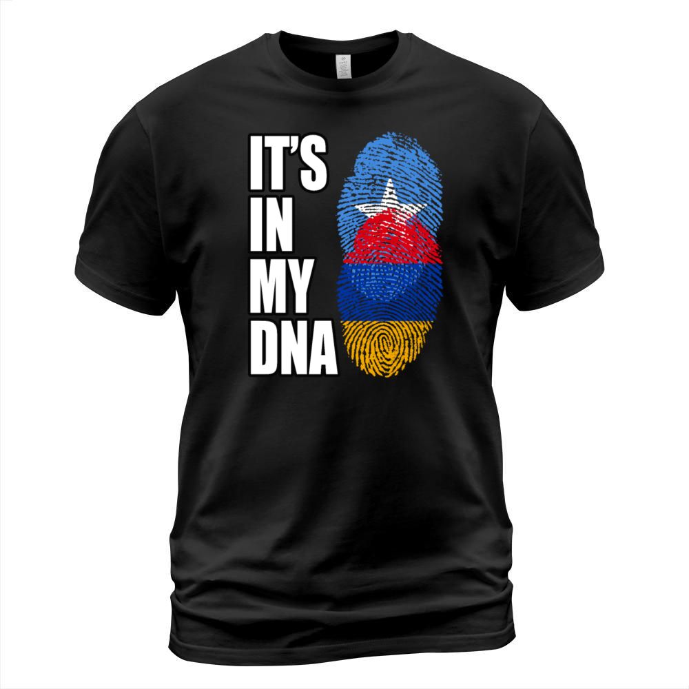 Somali And Armenian Vintage Heritage DNA Flag T-Shirt Unisex