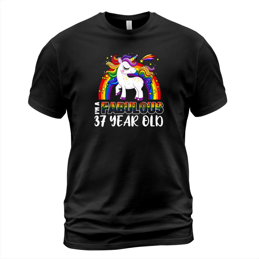 Unicorn Age 37 Years Gay Pride LGBT Pride Month T-Shirt Unisex