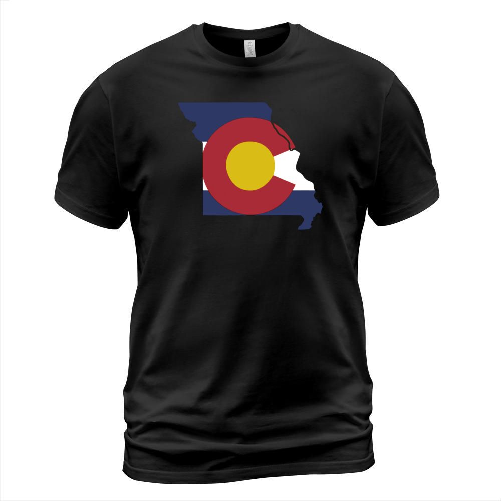 Missouri Colorado Funny Pride Flag Apparel Womens TShirts T-Shirt Unisex