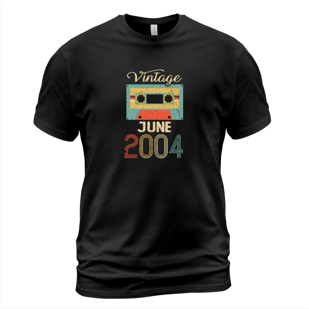 Vintage June 2004 18th Birthday 18 Year Gift T-Shirt Unisex