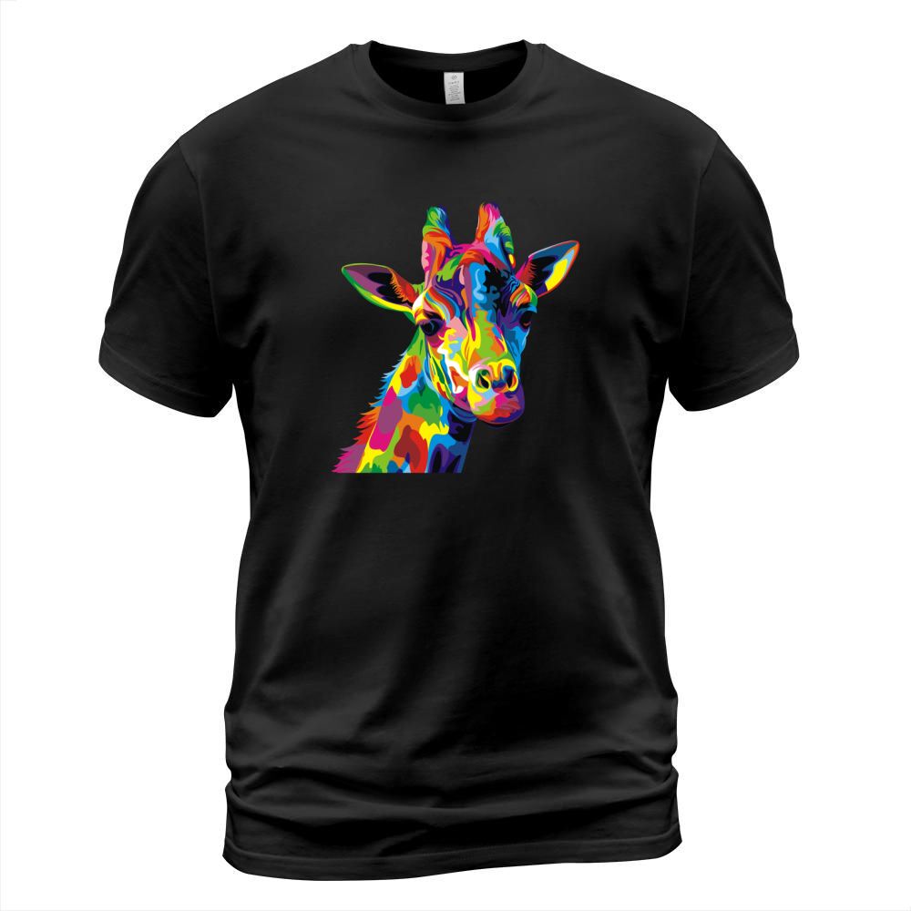 Cute Giraffe Colorful Men T-Shirt Unisex