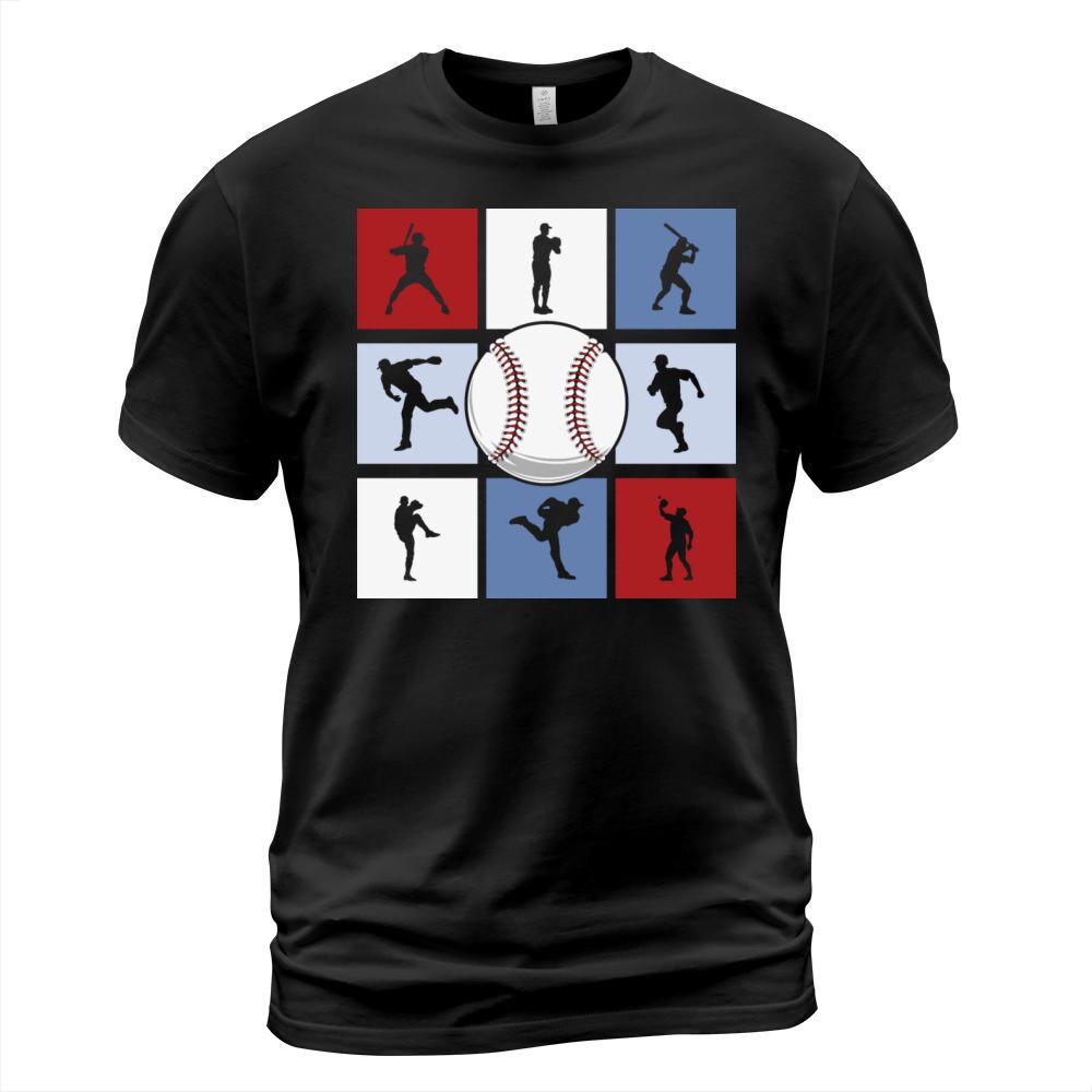 Retro Vintage Baseball Player Lover Sillhoute T-Shirt Unisex