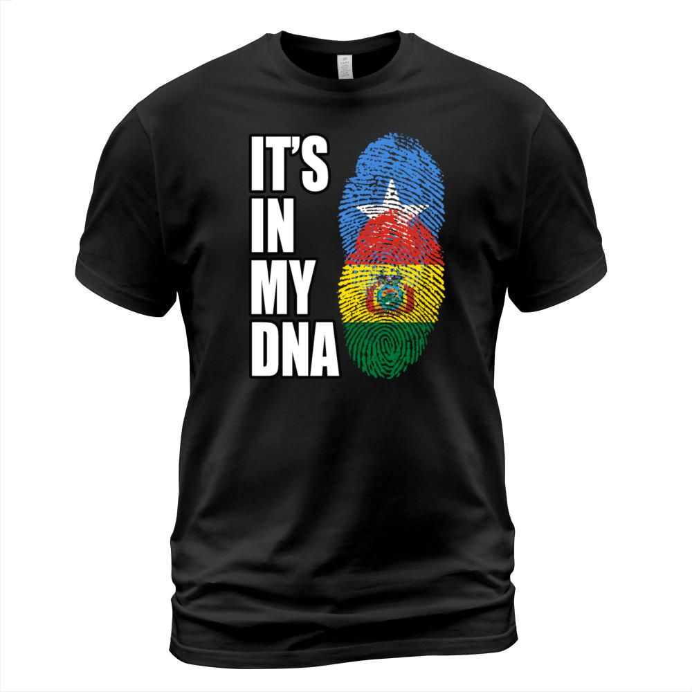 Somali And Bolivian Vintage Heritage DNA Flag T-Shirt Unisex