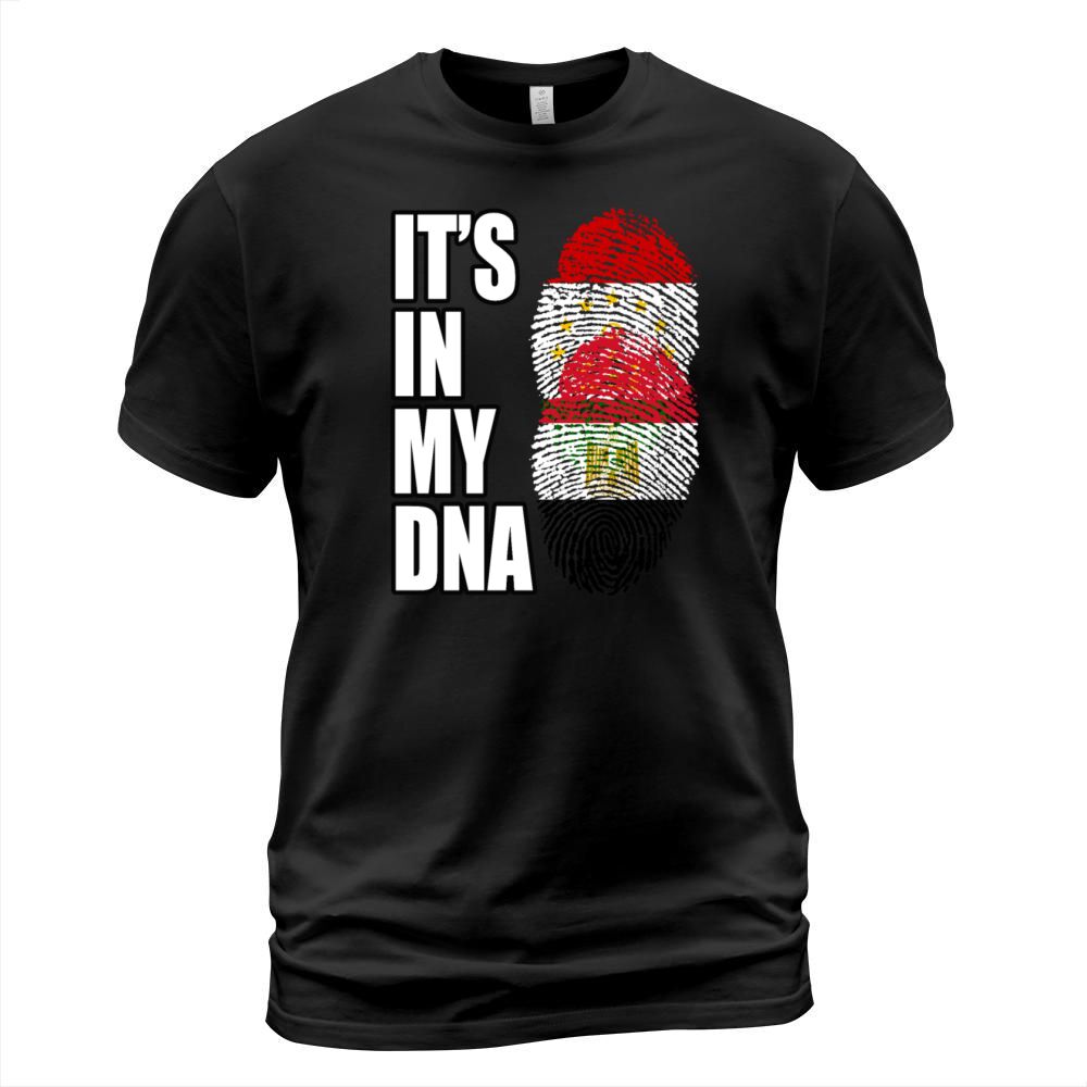 Tajikistani And Egyptian Vintage Heritage DNA Flag T-Shirt Unisex