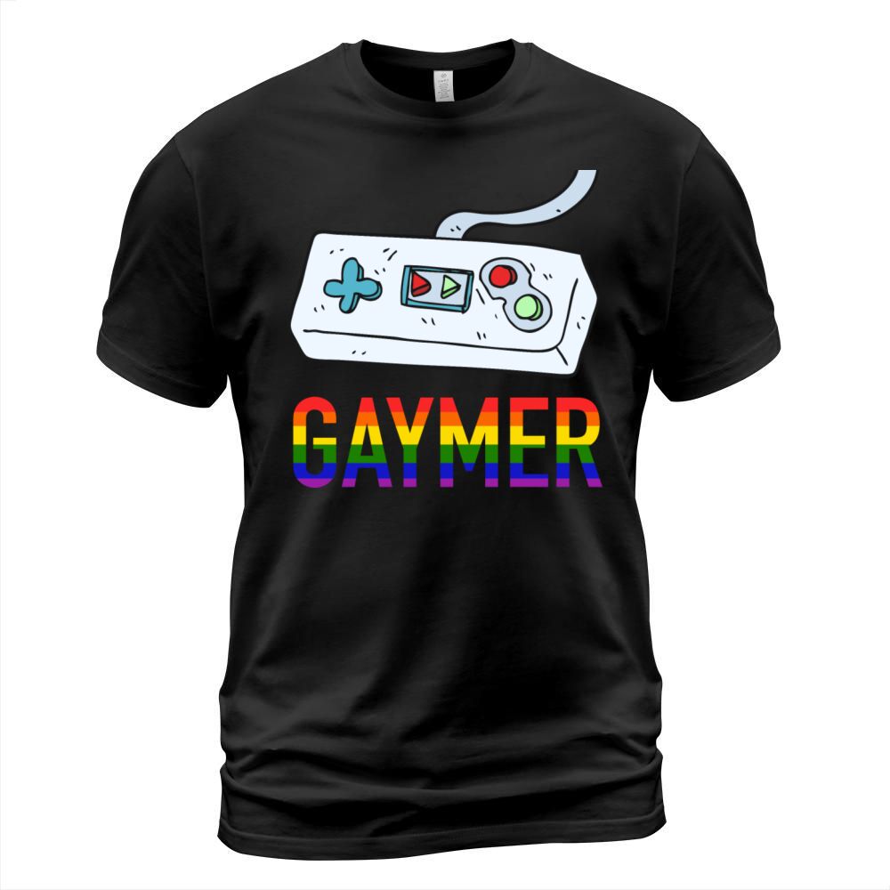 Rainbow Gaming Queer Gamer Gaymer LGBT T-Shirt Unisex
