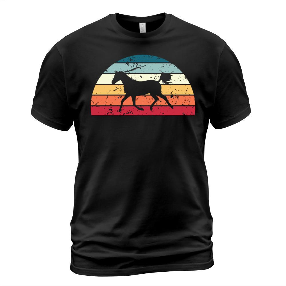 Retro Riding Sunset Vintage horses Sunrise T-Shirt Unisex