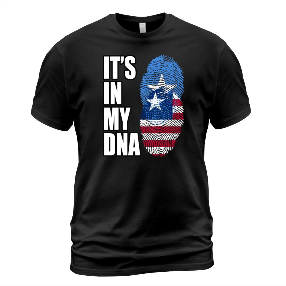 Somali And Liberian Vintage Heritage DNA Flag T-Shirt Unisex