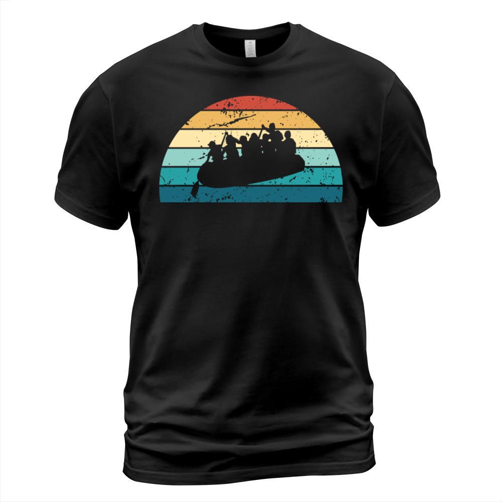 Retro Rafting Sunset Vintage raft Sunrise T-Shirt Unisex