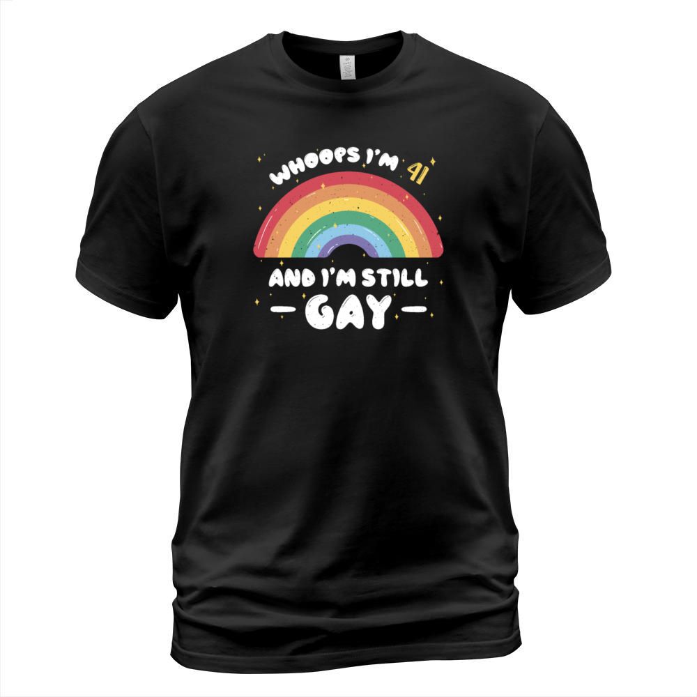 Rainbow Age 41 Years Gay Pride LGBT Pride Month T-Shirt Unisex