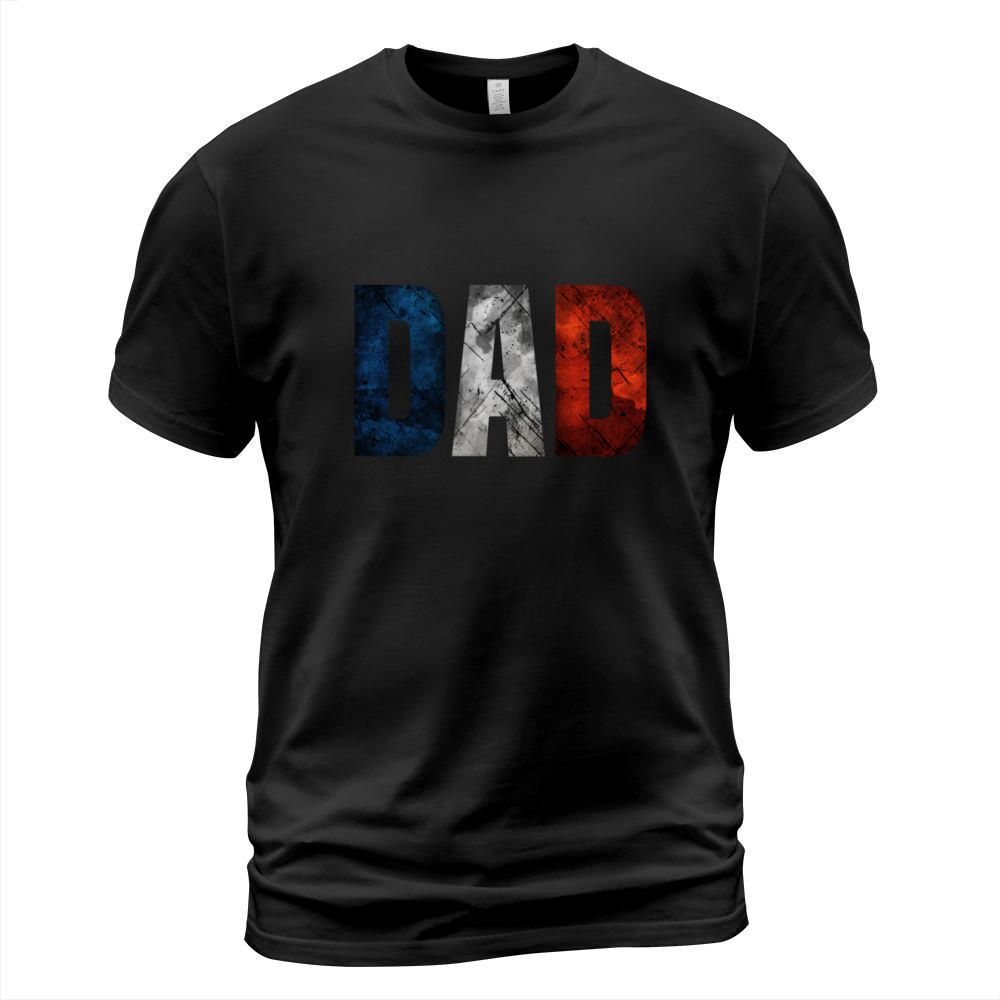 France Flag Dad Vintage Graphic French Gift Ideas T-Shirt Unisex