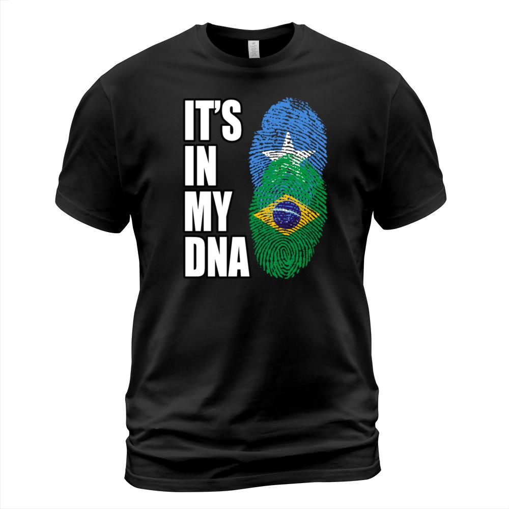 Somali And Brazilian Vintage Heritage DNA Flag T-Shirt Unisex