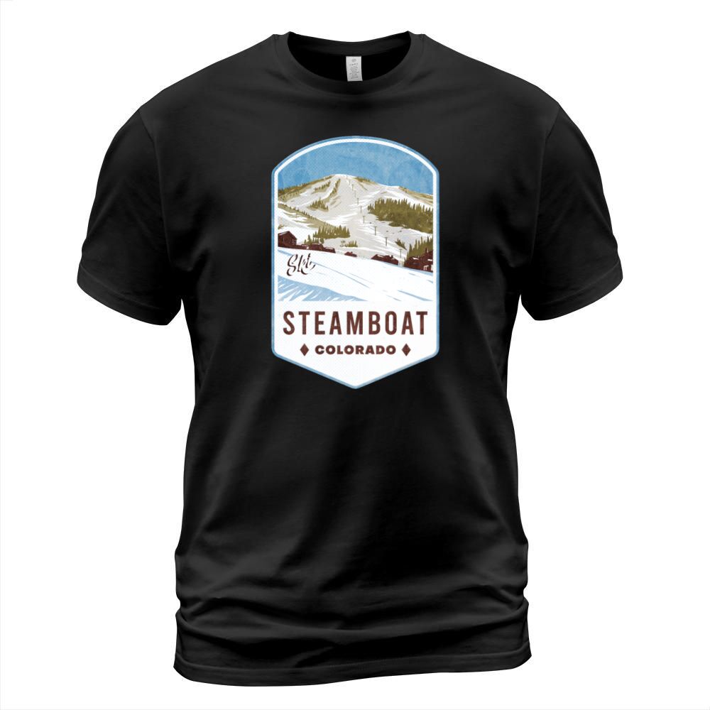 Steamboat Colorado Ski Badge T-Shirt Unisex