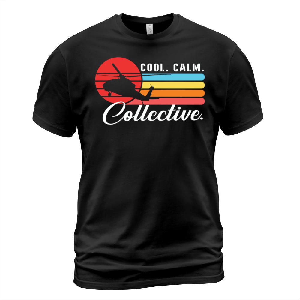 Cool Calm Collective Helicopter Vintage Retro T-Shirt Unisex