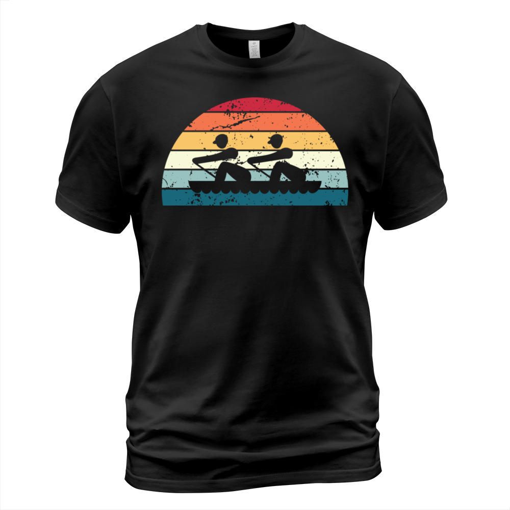 Retro Rowing Sunset Vintage row Sunrise T-Shirt Unisex