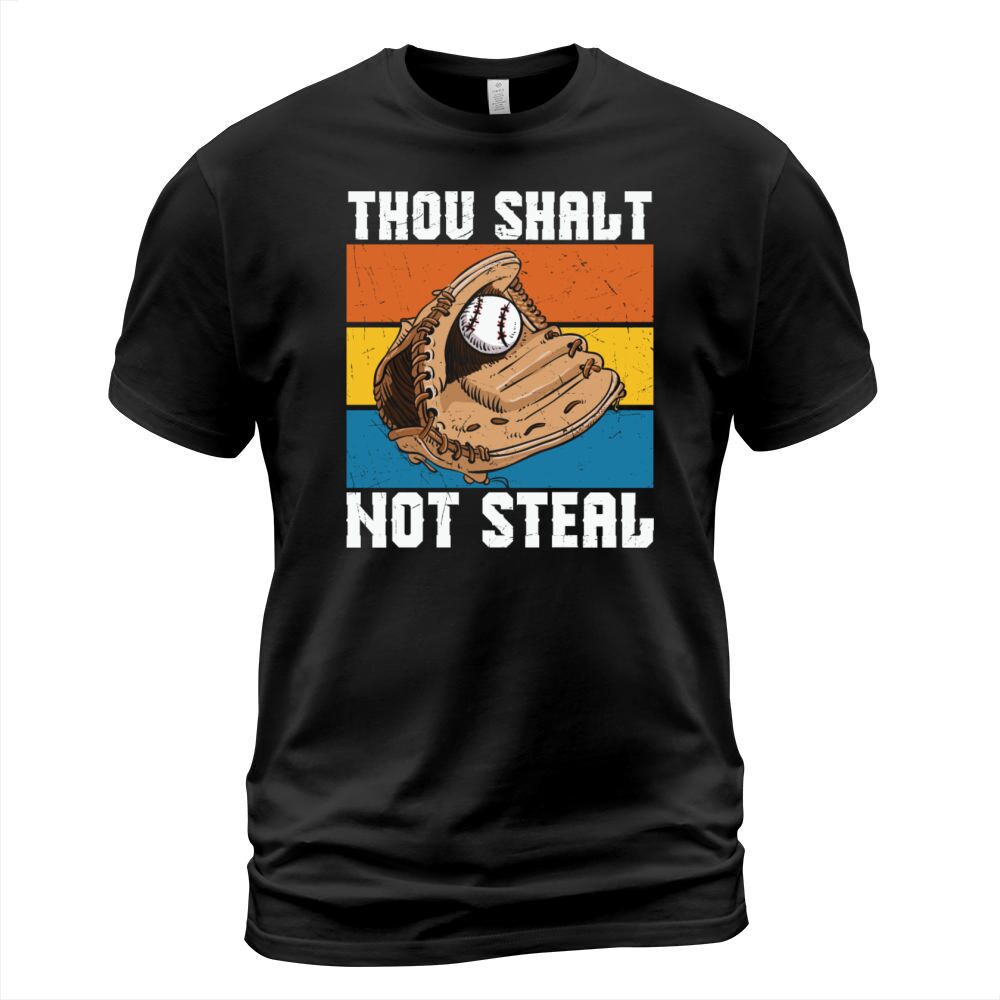 Thou Shalt not Steal Softball Retro Vintage T-Shirt Unisex