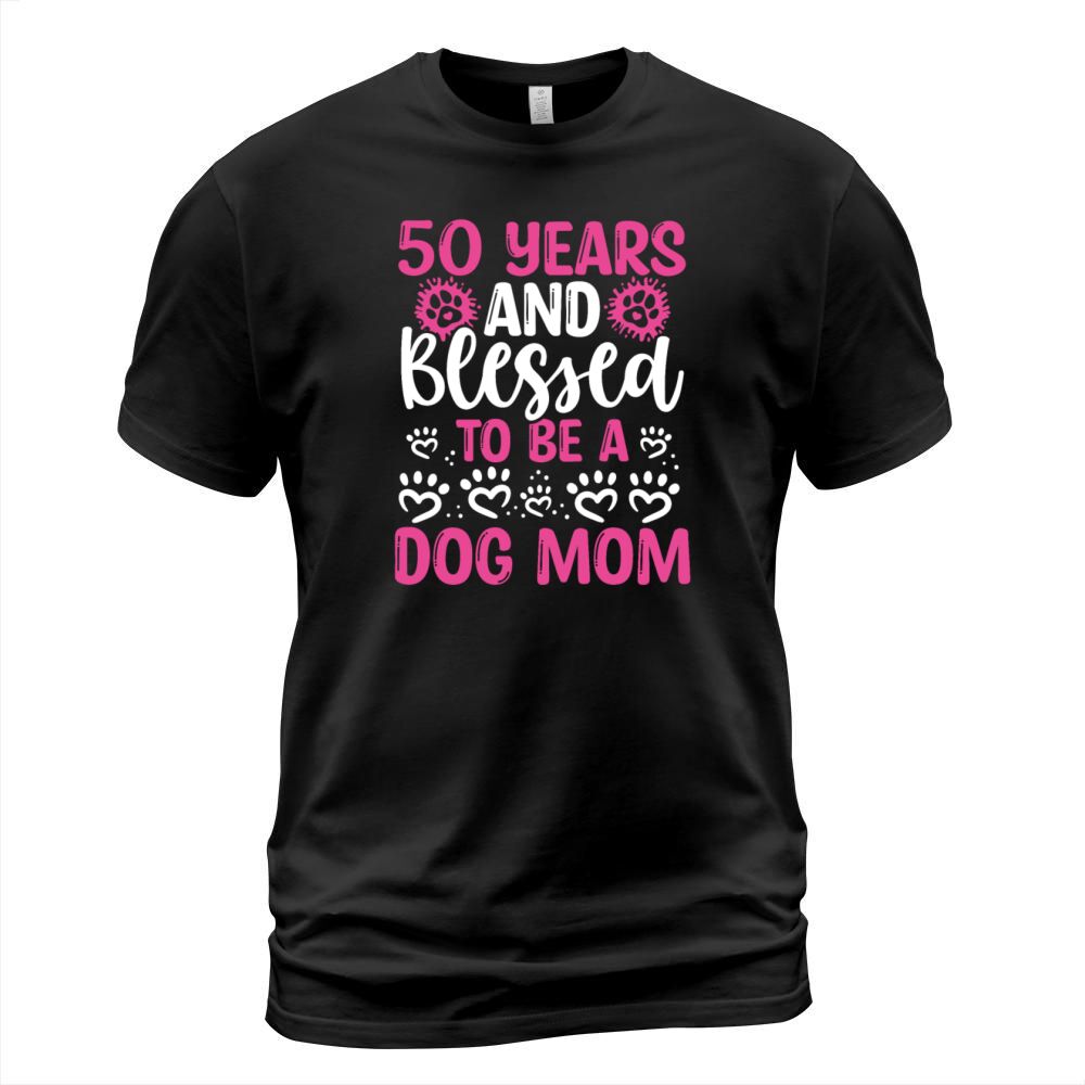 50 Year Old Dog Mom 50th Birthday for Dog Mama T-Shirt Unisex