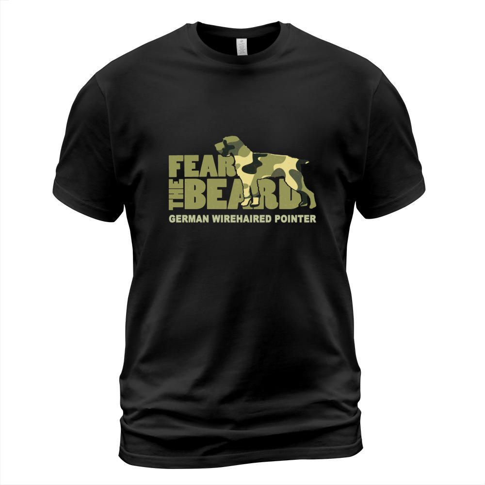 Fear the Beard Camo German Wirehaired Pointer shirt T-Shirt Unisex