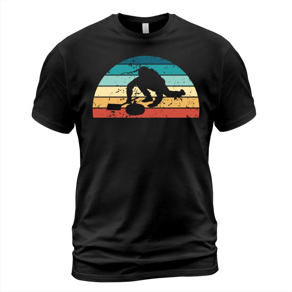 Retro Curling Sunset Vintage sports Sunrise T-Shirt Unisex
