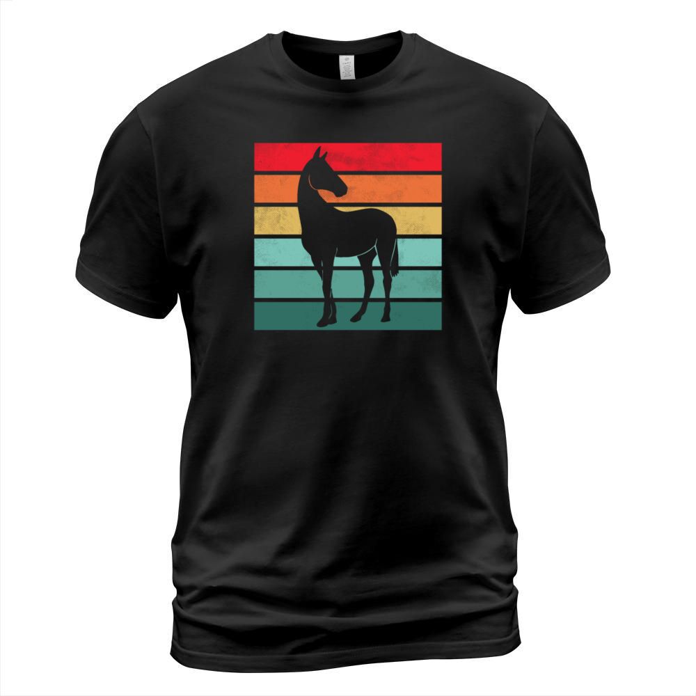 Girls Horse Riding Shirt Vintage Retro T-Shirt Unisex