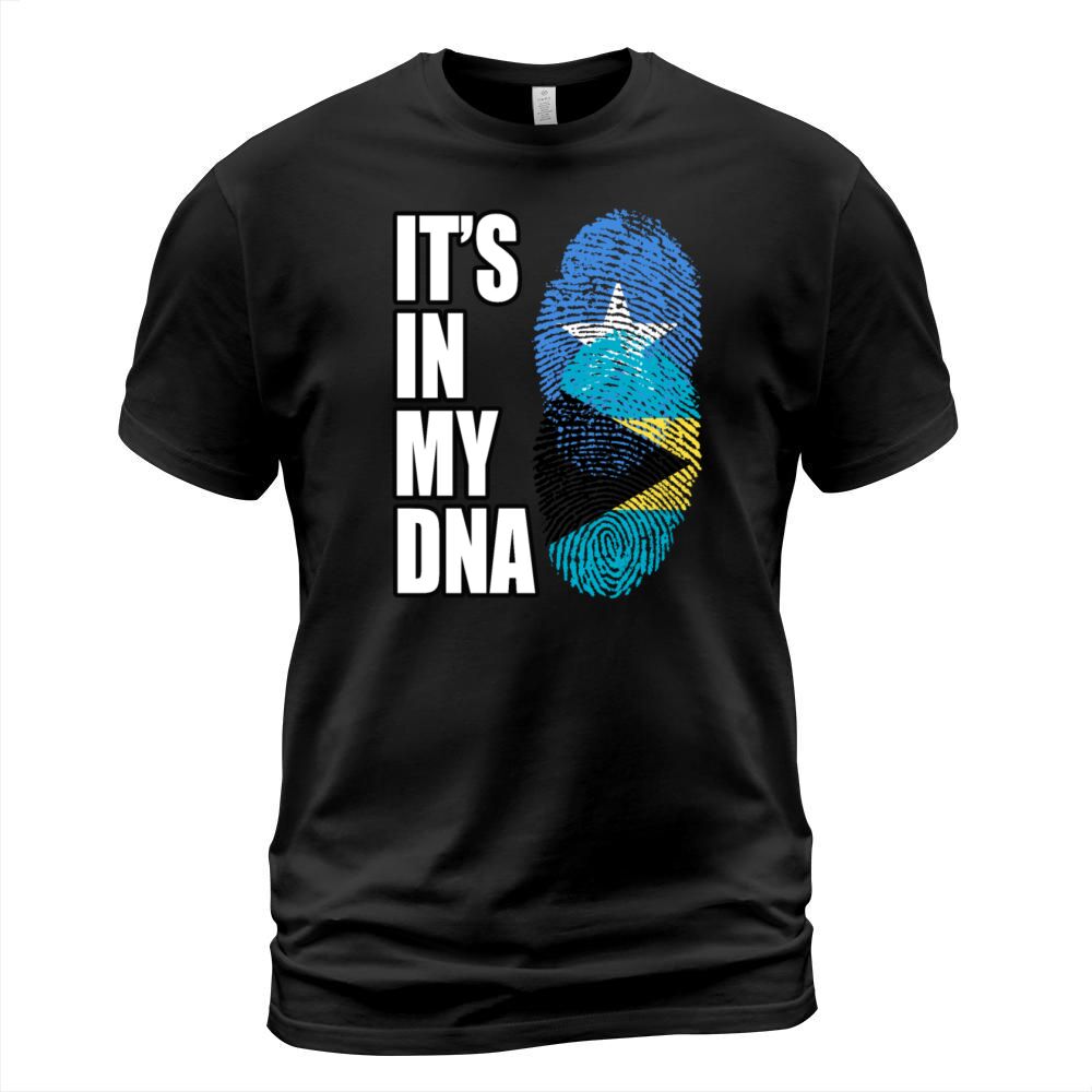 Somali And Bahamian Vintage Heritage DNA Flag T-Shirt Unisex