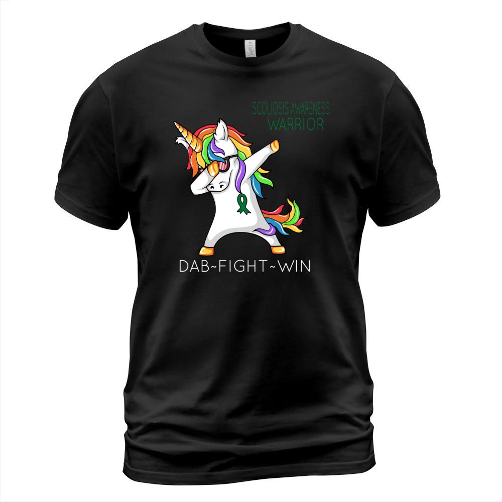 Scoliosis Awareness Warrior Unicorn Dab Fight Win Awareness 2020 - Baby Onesie T-Shirt Unisex