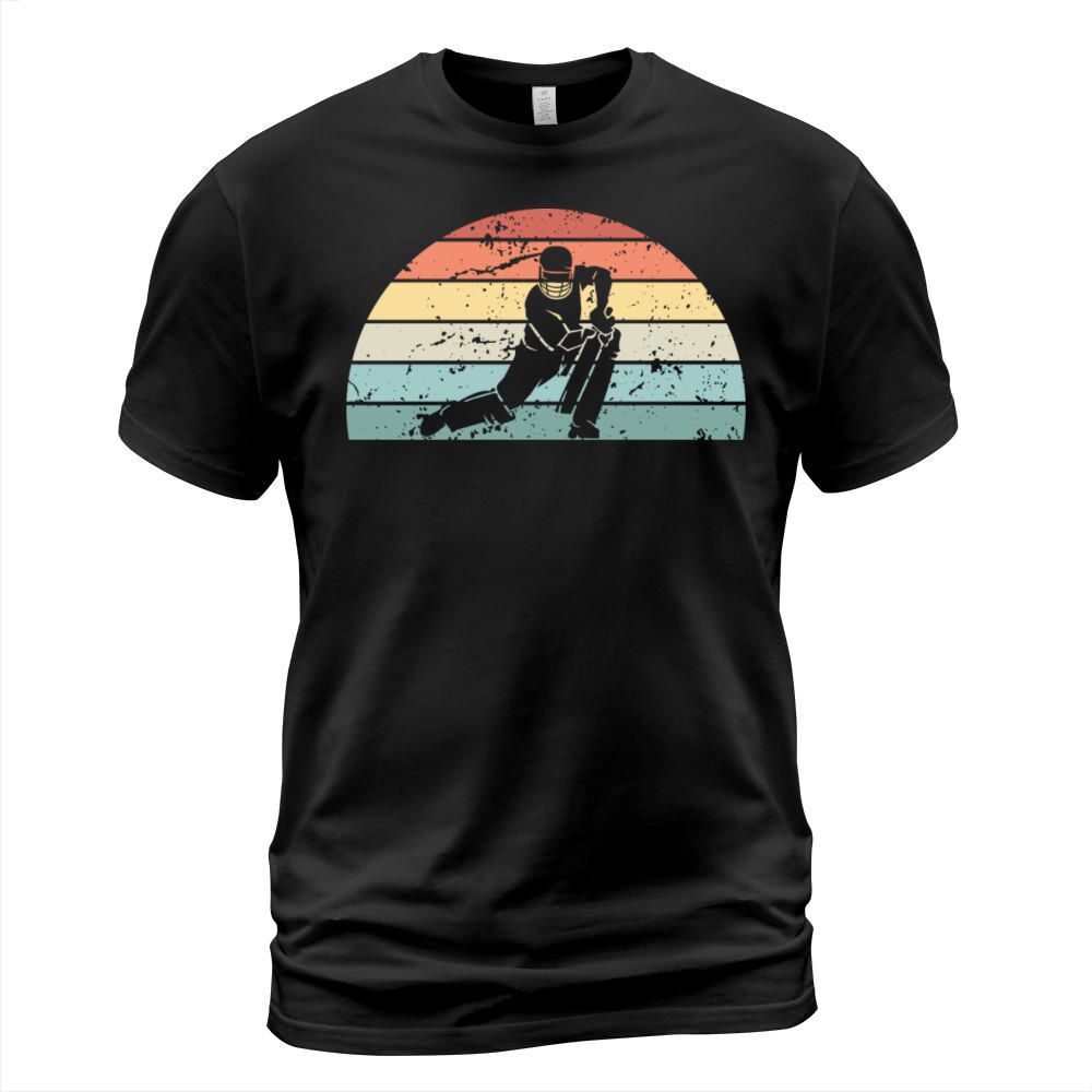 Retro Cricket Sunset Vintage sports Sunrise T-Shirt Unisex