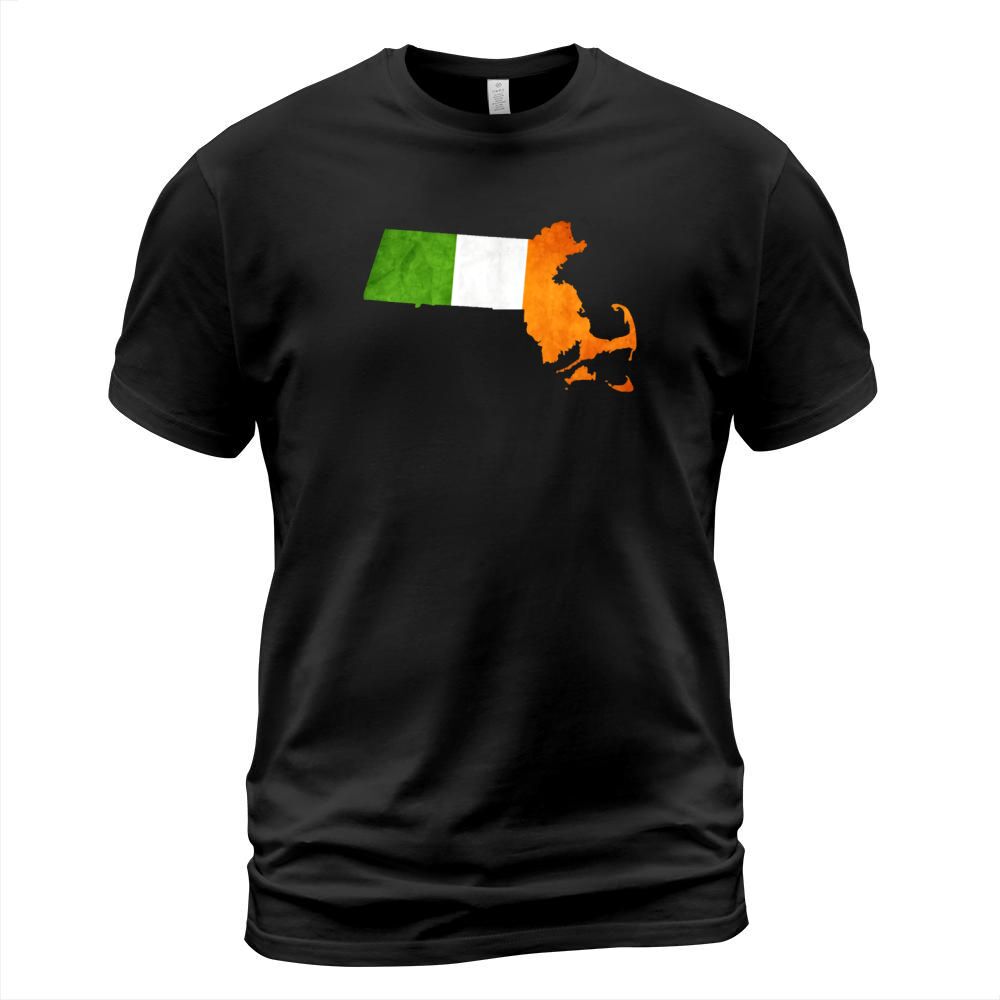 Cool Irish Flag Massachusetts  T-Shirt T-Shirt Unisex