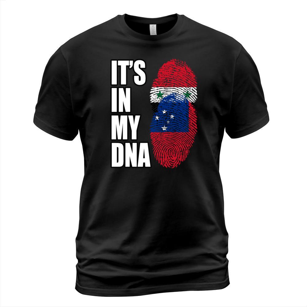 Syrian And Samoan Vintage Heritage DNA Flag T-Shirt Unisex