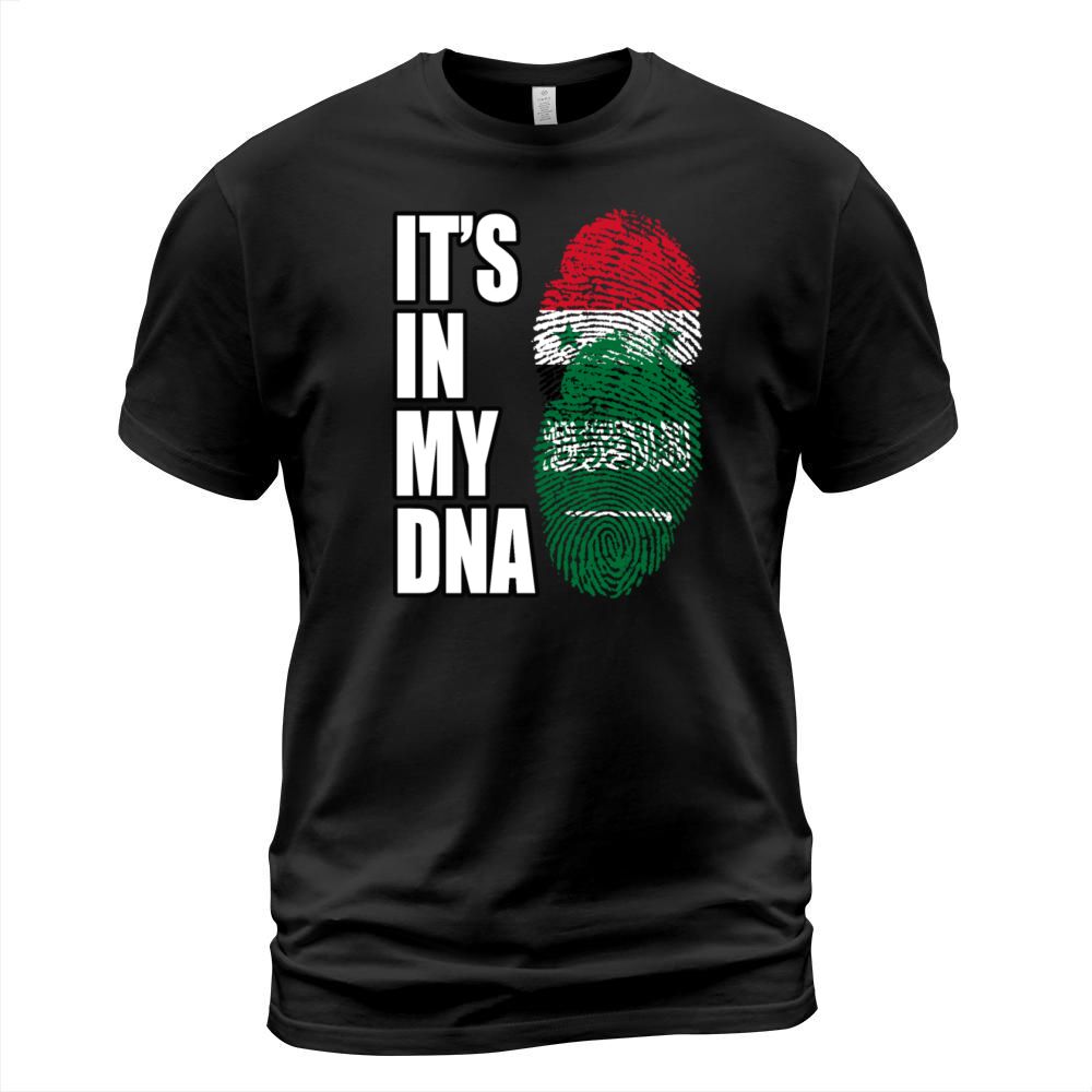 Syrian And Saudi Arabian Vintage Heritage DNA Flag T-Shirt Unisex