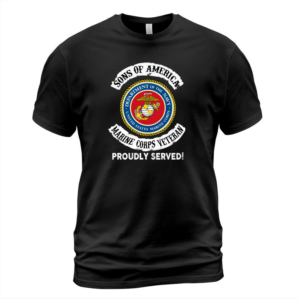 Son of America - Marine Corps Veteran - Proudly Served T-Shirt Unisex