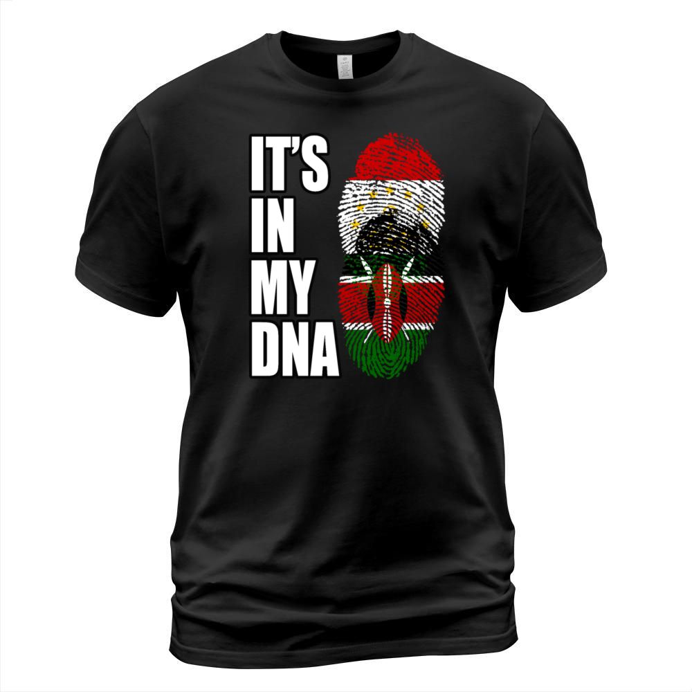 Tajikistani And Kenyan Vintage Heritage DNA Flag T-Shirt Unisex