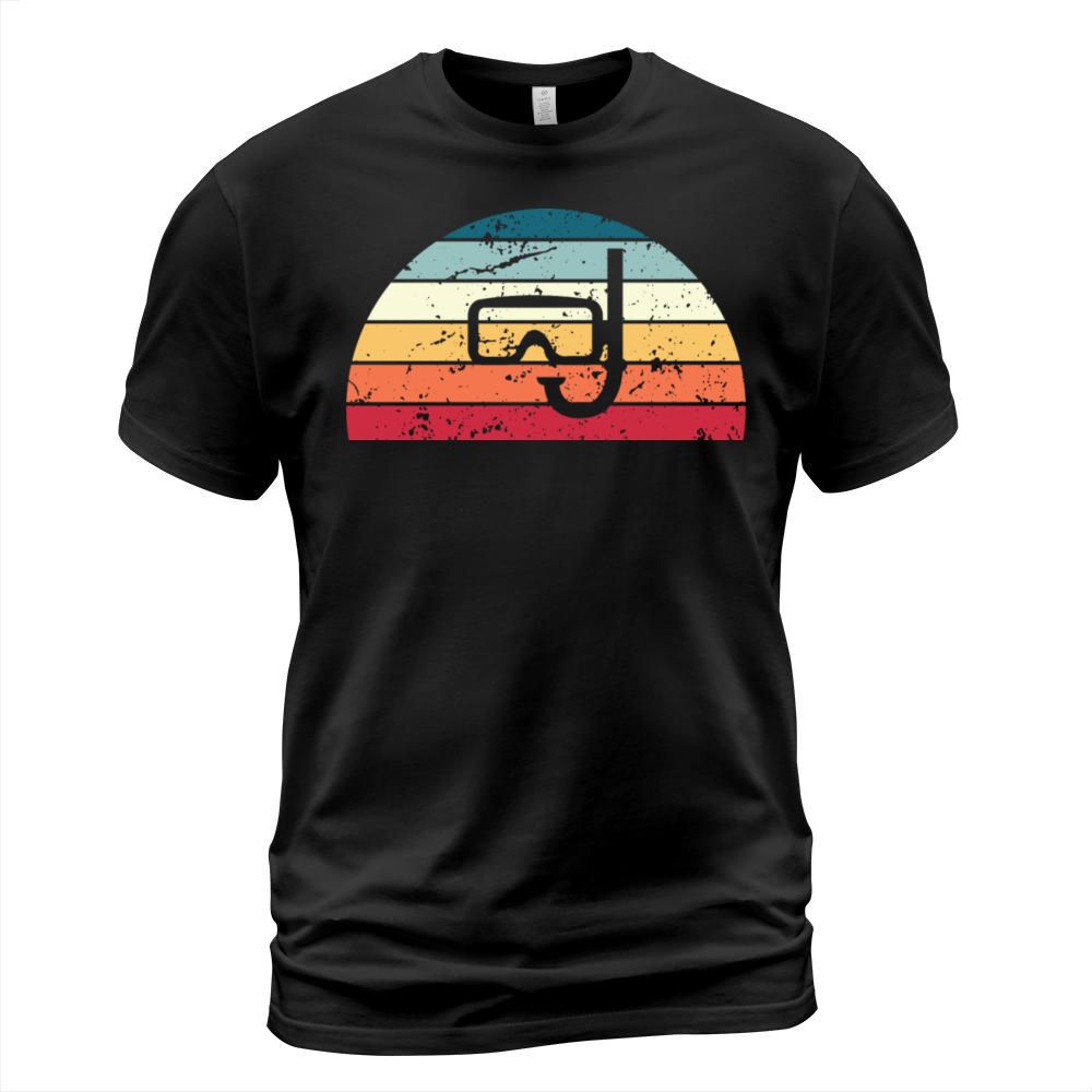 Retro Snorkelling Sunset Vintage diving Sunrise T-Shirt Unisex