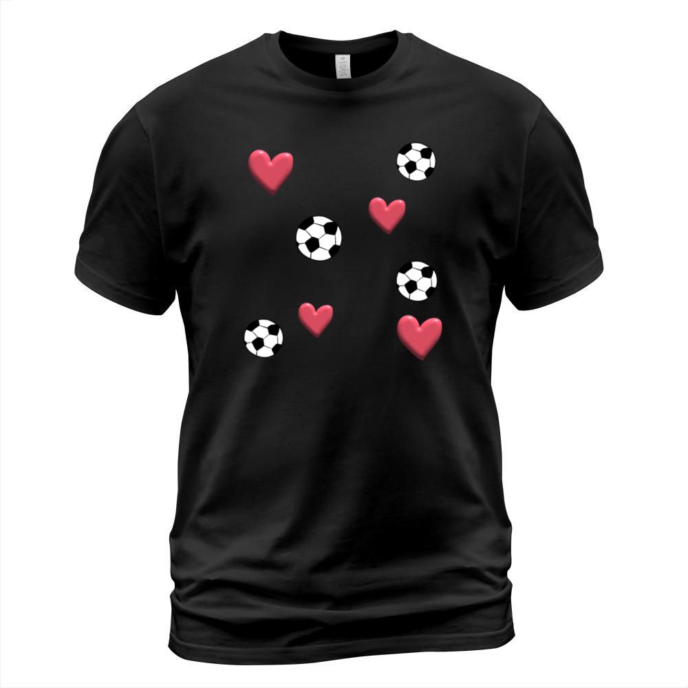 football ball sports hearts pattern love T-Shirt Unisex