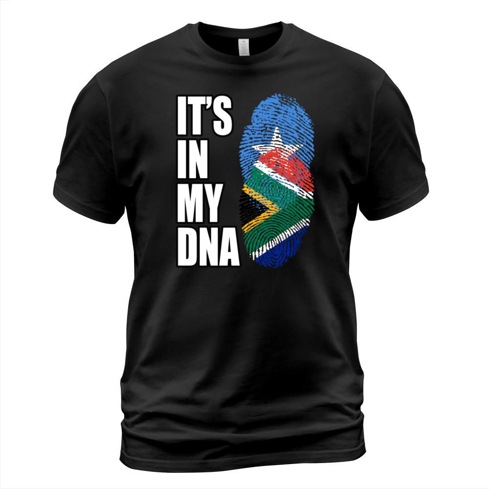 Somali And South African Vintage Heritage DNA Flag T-Shirt Unisex