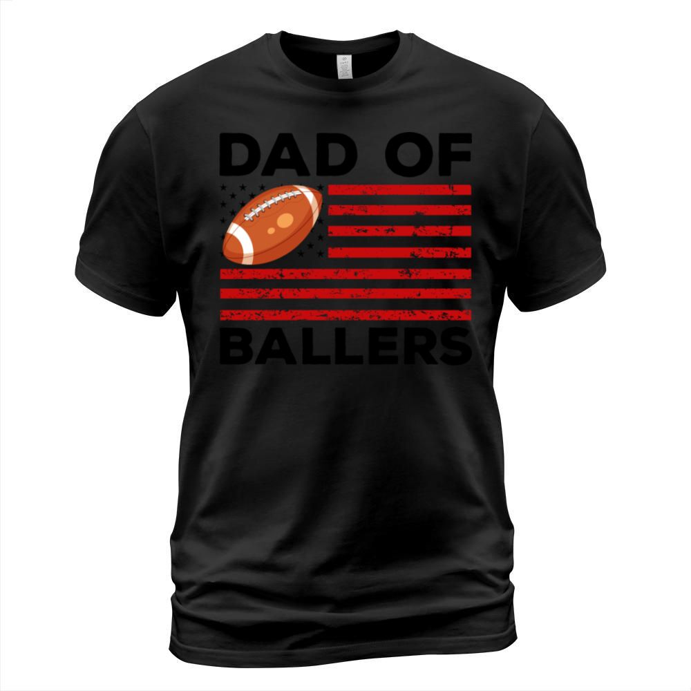 Dad of Ballers Softball Lovers Retro Vintage T-Shirt Unisex
