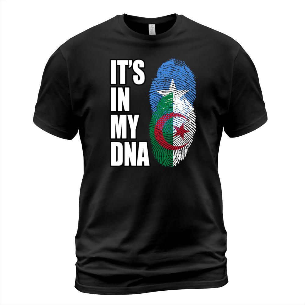 Somali And Algerian Vintage Heritage DNA Flag T-Shirt Unisex