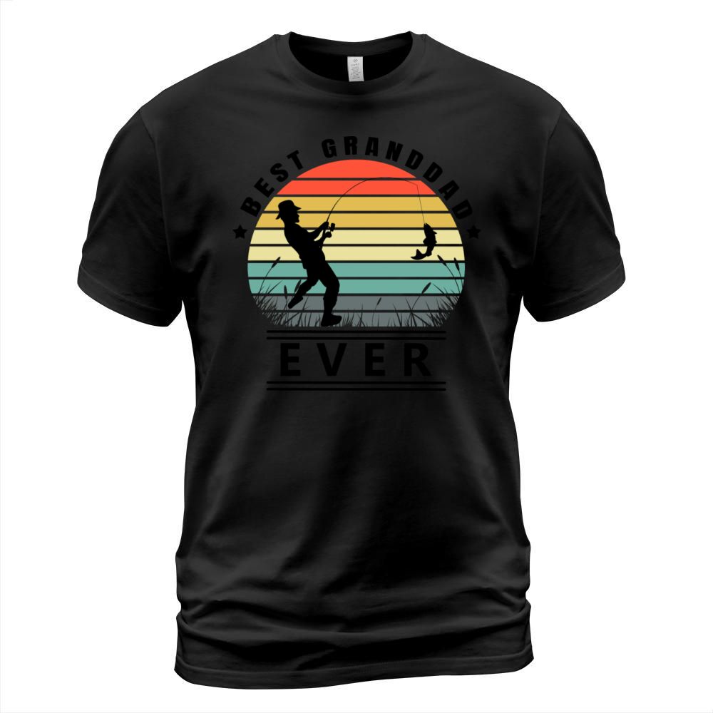 Best granddad ever fishing grandpa T-Shirt Unisex