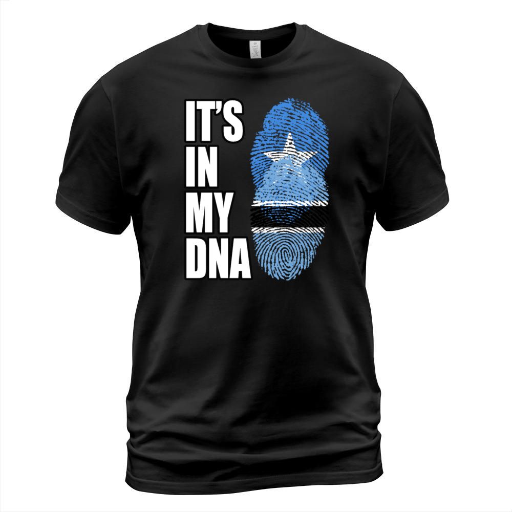 Somali And Botswanan Vintage Heritage DNA Flag T-Shirt Unisex